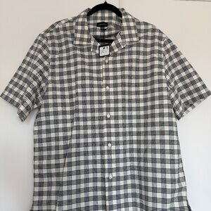 Plaid Black and White Club Monaco Shirt